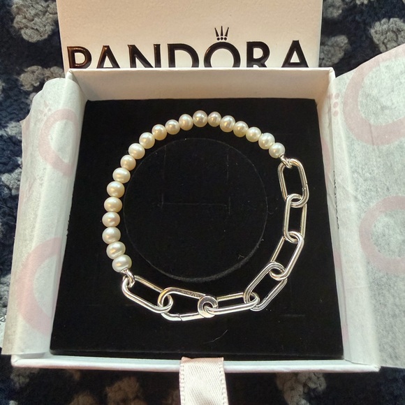 Pandora Silver and Pearl Bracelet - Picture 2 of 3